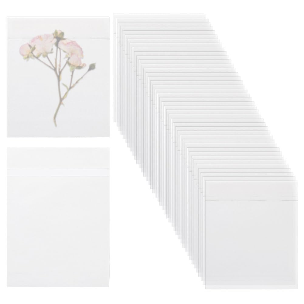 PH PandaHall 60Pcs Glassine Bags Self Seal Glassine Paper Envelopes, Self Adhesive Paper Bag Waxed Paper Storage Bag for Cookie Candy Soap Cards