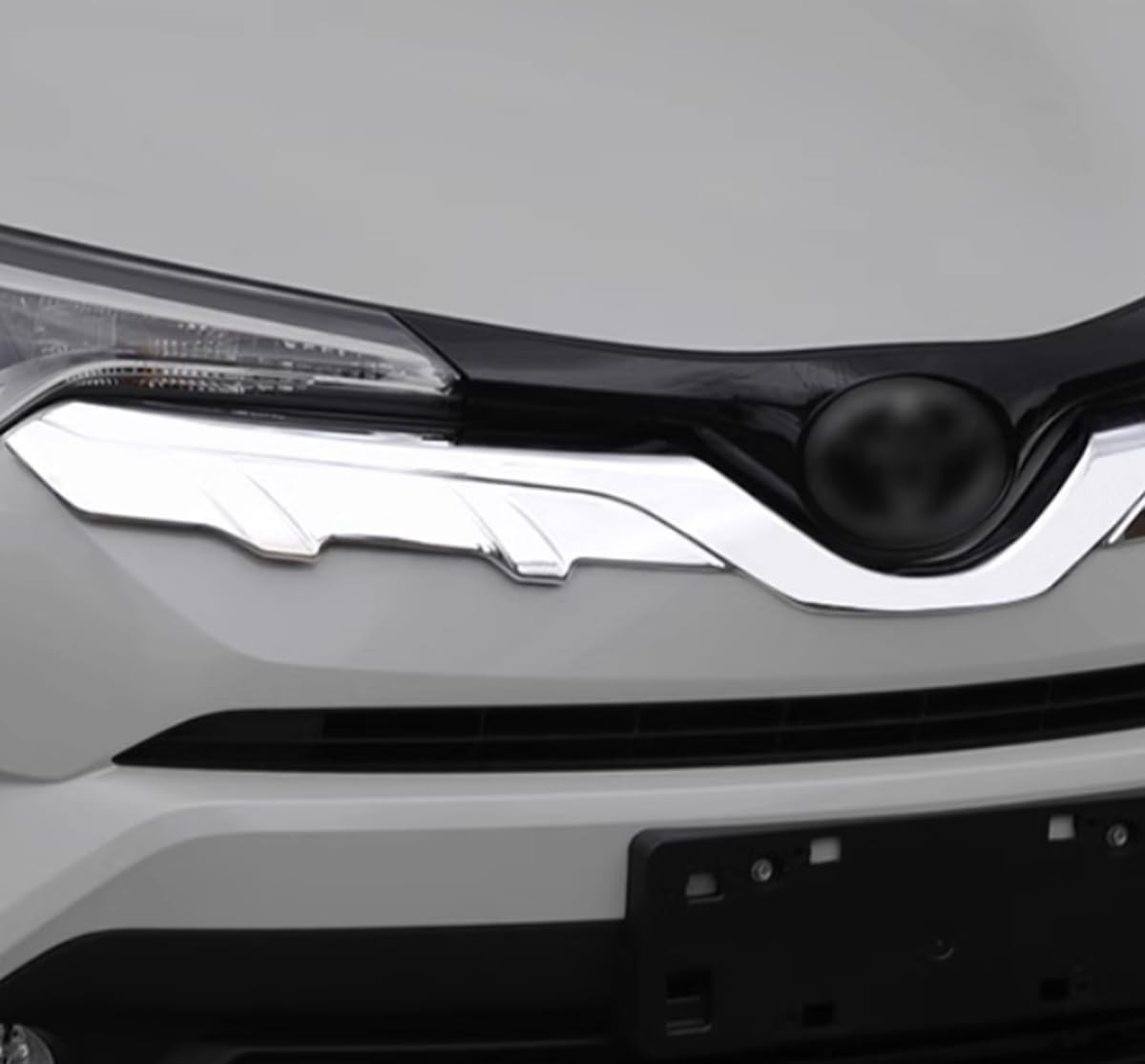Car Accessories Front Grill Grille Cover Decorative Molding Cover Trim (Carbon Fiber Style) Fit For Toyota C-HR CHR 2018 2019 ABS 1PC