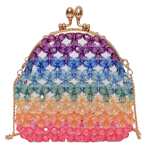 Sac à Main Élégant en Perles Colorées : Accessoire Tendance pour Vos Soirées d'Été