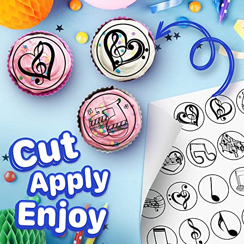 30 X Edible Cupcake Toppers Themed Of Music Collection Of Edible Cake Decorations | Uncut Edible On Wafer Sheet #TOP1
