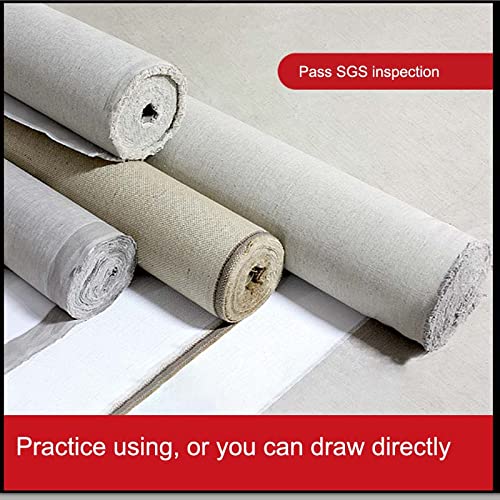 Rotolo Tela,Tela Per Dipingere Rotolo Professionale Blank Canvas for la strato di pittura Acrilico Pittura a olio di tela Biancheria in tela in tela Primated Art Forniture for artista 5m One Roll(5M l