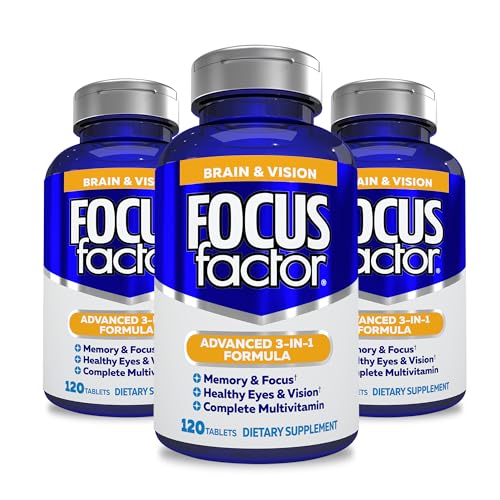 Focus Factor Adults Brain & Vision Supplement (3 Pk) - Eye Vitamin