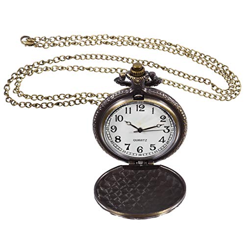 Antique Pocket Watches Mechanical Hanging Watch Pocket Watch Rose Pattern With Chain Dial Roman Numerals Gifts For Fathers Day 2 Pcs #TOP4