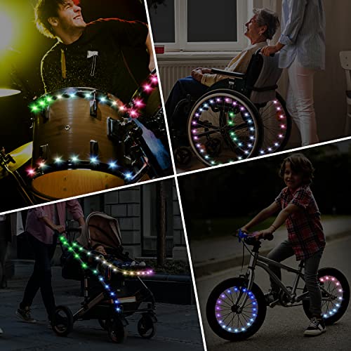 Tesgo Tire Pack Led Bike Wheel Lights Ultra Bright Waterproof Bicycle Spoke Lights Cycling Decoration- 1 Pack #TOP4