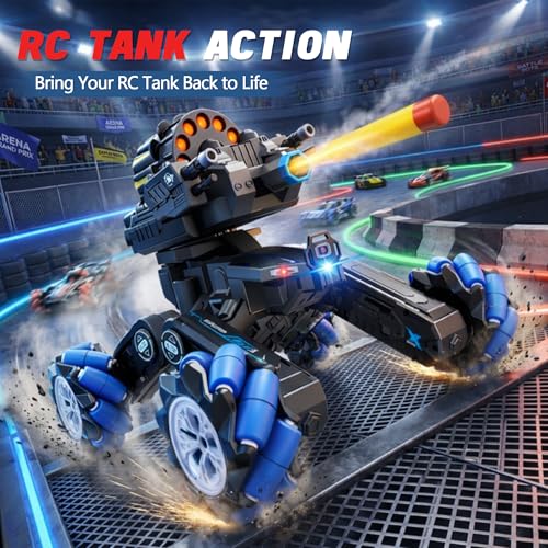 Image of Replacement Wheels Set of 4 for RC Stunt Car, Toy Vehicle Wheel Kit Spare Parts, Durable RC Car Replacement Tires for Kids Remote Control Car Repair Accessories