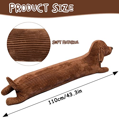 Enhopty 43” Giant Dachshund Dog Plush Pillow Puppy Wolf Stuffed Animal Plushie Hugging Long Body Throw Sleeping Pillow For Kids Christmas… (43Inch, Dachshund) #TOP1