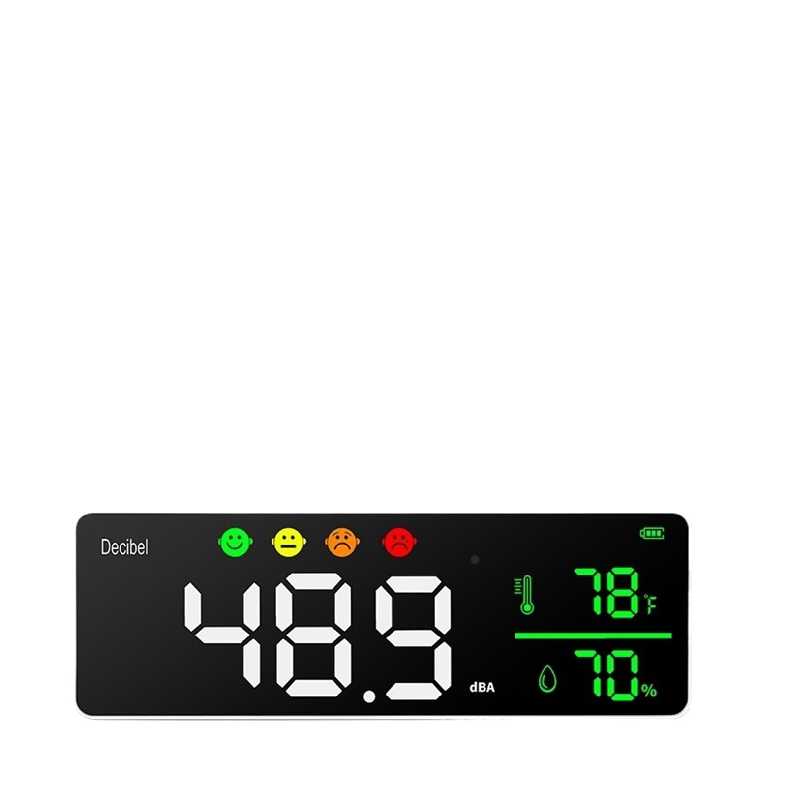 Medidor de Decibelios, Medidor de nivel sonido digital pared, 30-130 dBA, monitor decibelios