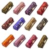 12PCS Lipstick Case with Mirror Bulk, Small Lipstick Holder for Purse, Storage Box Mini Floral Jewelry Cosmetic Case (Random Color)