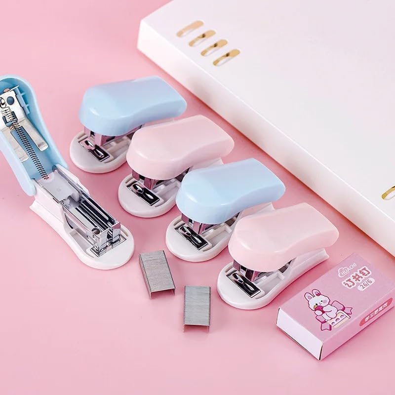 Mini grampeador com grampos – grampeador de mesa compacto e fofo para escola, escritório e uso doméstico Mini grampeador com grampos – grampeador de mesa compacto e fofo para escola, escritório e uso doméstico