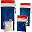 Navy Blue, Red, White