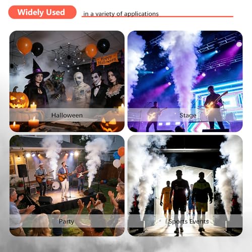 BORGOVA Vertical Fog Machine 1500W, DMX & Remote Control, 30ft Smoke Range, Timer - Stage DJ Halloween Party Effects (BF-06) - Thumbnail 4