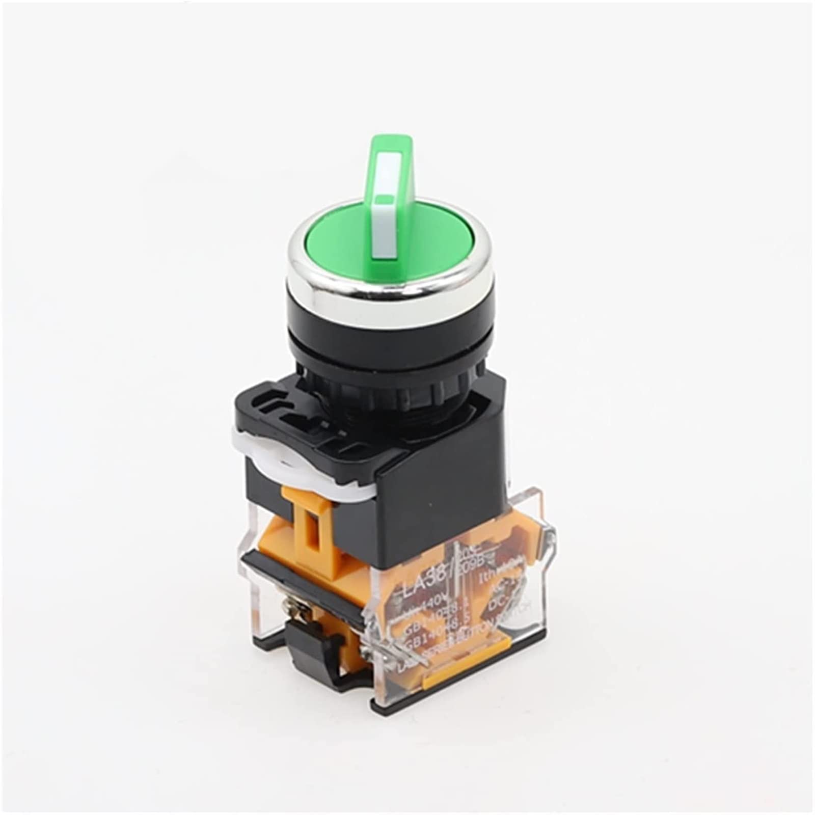 Sélecteur rotatif autobloquant interrupteur 22 mm vert à 4 vis pour commande stable