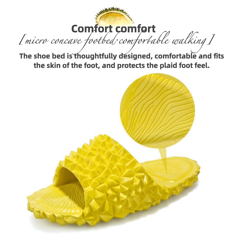 Cute Funky Fruit-Themed Durian Slippers for Women and Girls - Comfortable Indoor/Outdoor & Travel Sandals4