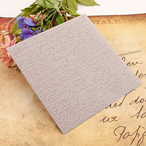 Welcome To Joyful Hom 1Pc English Sentiment Background Embossing Folder For Card Making Floral Diy Plastic Scrapbooking Photo Album Card Paper Diy Craft Decoration Template Mold #TOP2