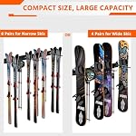 Ultrawall Wall Mount Ski Rack, Garage Ski Storage Rack, Ski Hangers For 8 Pairs of Skis - Image 3