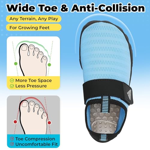 Image of Mishansha Kids Water Shoes Quick-Dry Wide Toe Box Non-Slip Barefoot Shoes Beach Pool Swim Shoes