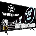 Westinghouse 32 Inch TV, HD LED Small Flat Screen Non-Smart Television, Works with Fire Stick, Roku, Apple TV, TiVo, Xumo, and Streaming Devices