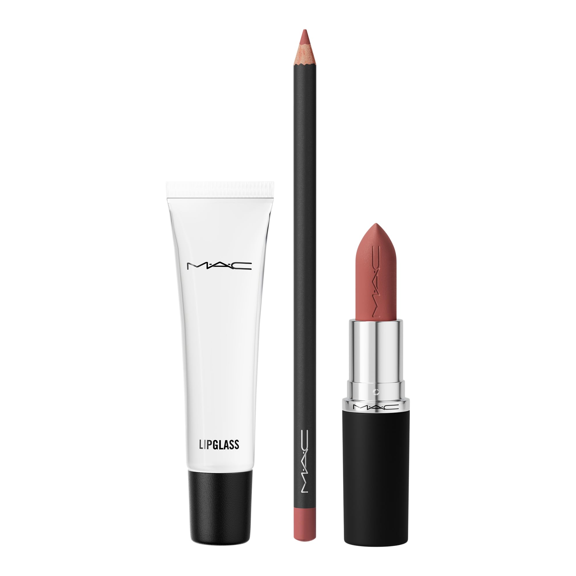 Amazon.com : MAC Claim To Fame Lip Trio, Velvet Teddy, 3 Piece Set