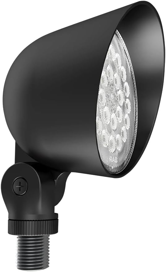 RAB Lighting LF17 Field-Adjustable Landscape Light - Energy-Efficient LED for 120V - 5 Wattage Levels & Adjustable Colors - IP65 Rated - Dimmable Outdoor Light for Gardens & Pathways. (Bronze)