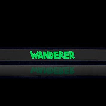 Ruse Pet Wanderer Glow in The Dark Printed Reflective Nylon Neck Belt Adjustable Dog Collar for Puppy, Small, Big Dogs.