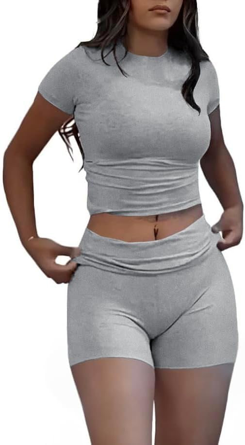 Nimsruc Two Piece Lounge Sets For Women short sets
