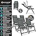 KESSER® Gartenstuhl Hochlehner mit Armlehnen 4er Set Aluminium Klappstuhl mit Kopfkissen & Abdeckung Campingstuhl 7-Fach Verstellbar Rückenlehne Atmungsaktiv Wetterfest Klappbar Anti-Rutsch, Anthrazit