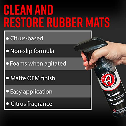 Adam's Polishes Rubber Mat & Liner Cleaner (Gallon) Protectant & Rubber Floor Mat Cleaning Solution For Car Detailing, Deep Cleans & Restores Mats, Truck Bed Cargo Liners #TOP1