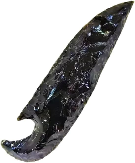 Beautiful Black Obsidian Athame Obsidian Knife, Handmade Stone Kn-ife Gift For Her, Hand Knapped Obsidian Daggers Crystal Knife 5.5-6" Inches