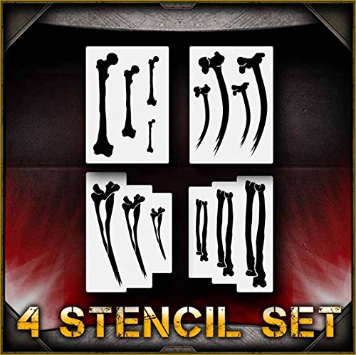Bone Set AirSick Airbrush Stencil Template