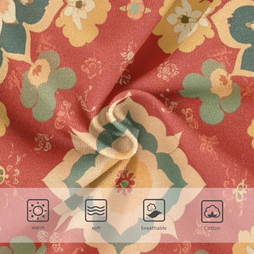 Geometric Flower Pattern Ar Daily Wear Girls' Panties Organic Underpants for Baby Girls in Sizes 2T,3T, 4T, 5T, 6Y and 8Y3