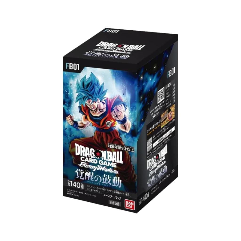 CUORE PER CARTE Dragon Ball SUPER Gioco di carte Fusion World Awakened Puls Display con 24 Booster [FB-01] GIAPPONESE + Protezione Heartforcards®