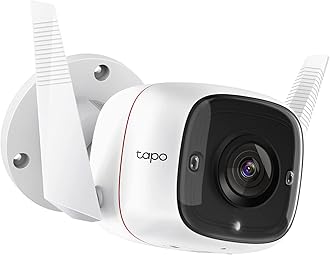 Tapo TP-Link 2K Security Camera Outdoor Wired, IP66 Weatherproof, Motion/Person Detection, Built-in Siren w/Night Vision, Cloud/SD Card Storage, 2-Way Audio, Works w/Alexa & Google Home C310