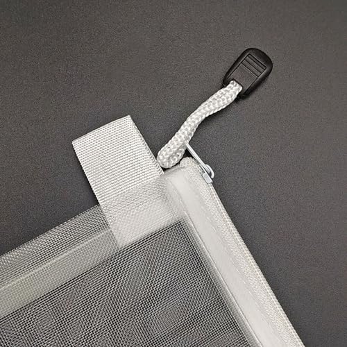 Image of 3 Stationary Transparent Pouch, Mesh Zipper Bags, File Document Bags, Certificates Folder, Pencil Pen Cases, Envelope Bag, Cosmetic Pouch with Zipper, Travel Organizer (Set of 3)