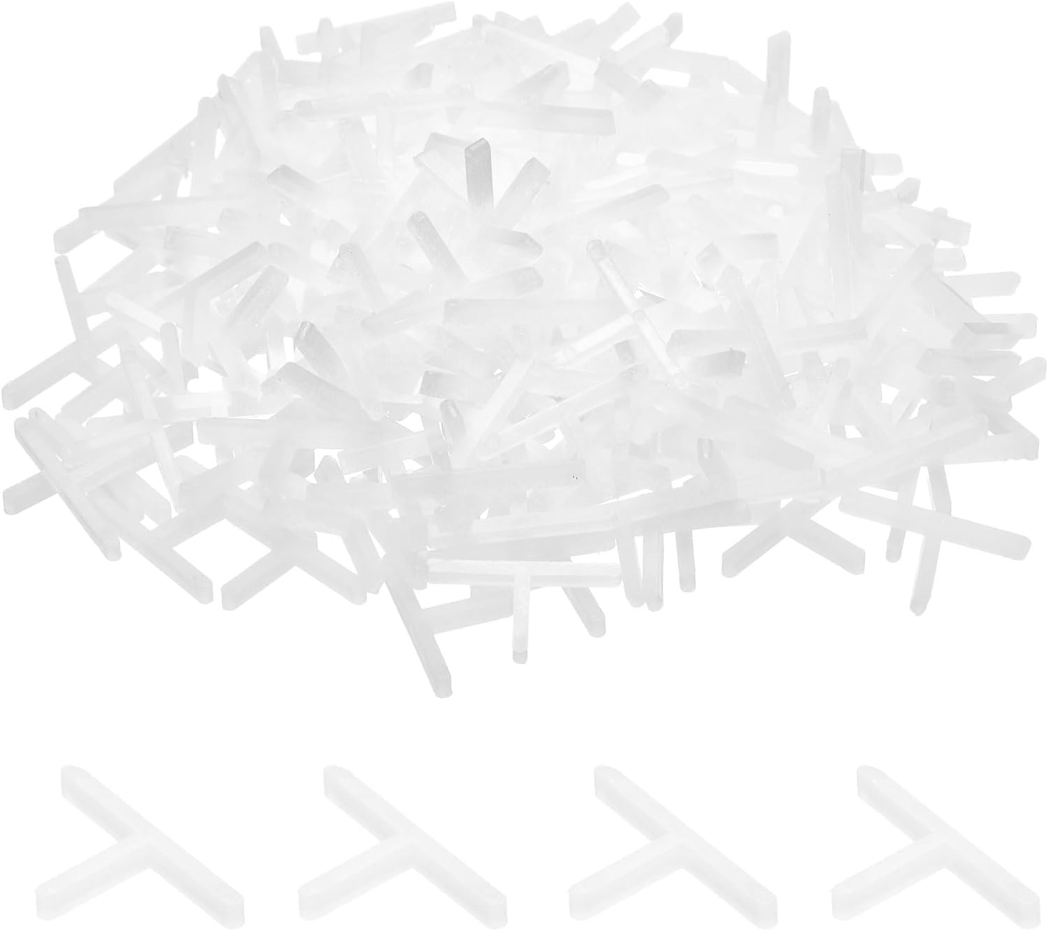 HARFINGTON 100pcs Tile Spacers 2mm Hard Plastic t Type Tiles Leveler Spacer Installation Ceramic Spacing Clips for Wall Floor