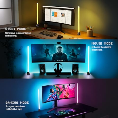 Image of Mitsuko Gleam GBar2 Monitor Light Bars, RGB Screen Sync Monitor Backlight Light Bars for 19-40 Inch Monitors, USB Plug & Play, Real-Time Color Match, for Windows & Mac only, Ambit Compatible