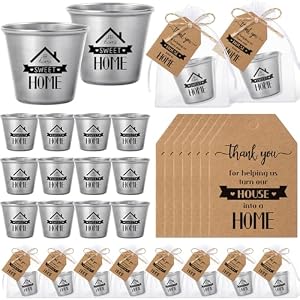 Roshtia 25 Set Housewarming Party Favor, Sweet Home Stainless Steel Glasses