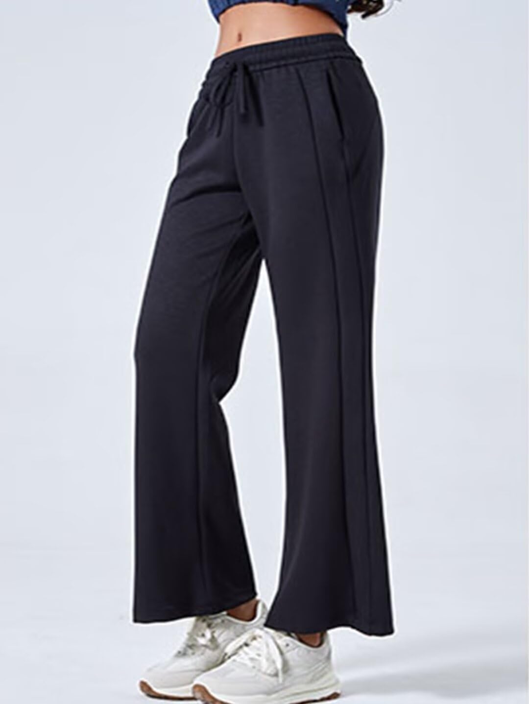 Women's Wide Leg Drawstring Elastic High Waisted Loose Sweatpants for Women with Pockets - Image 5