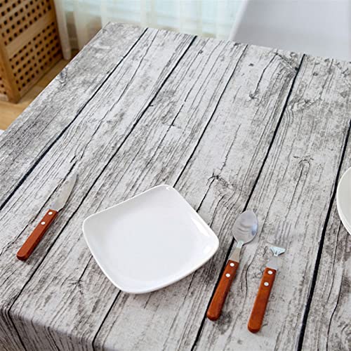 Nappe rectangulaire grain de bois 140x180cm rustique - 5