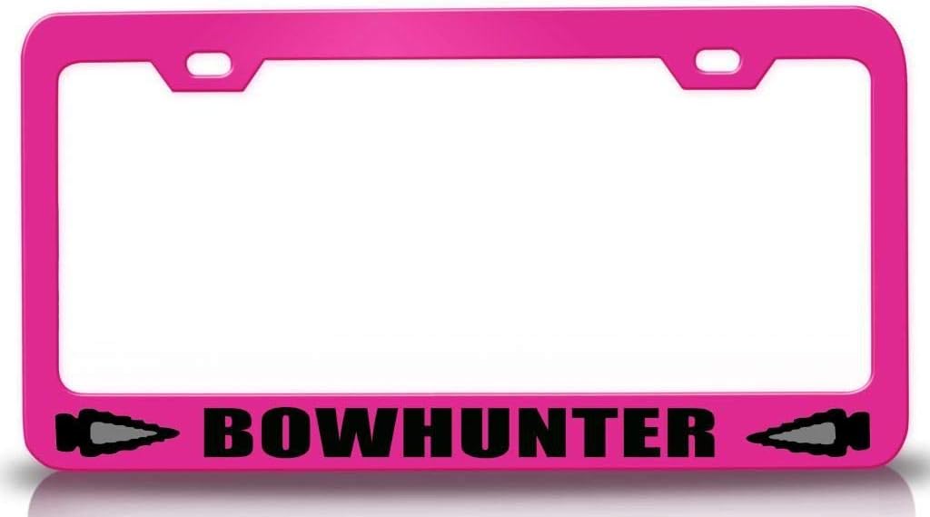 Bowhunter Bowhunting Hunter Metal Car SUV Truck License Plate Frame Pn c53