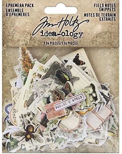 Tim Holtz THFIELDNOTESSTAMP+EPH Field Notes Cling Stamp Set And Tim Holtz Idea-Ology Field Notes Snippets 134 Piece Ephemera Set thumb #3