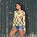 Cartoon Panda Yellow See Through Tops for Women Mesh Sheer Tops Long Sleeve Women Blouse Handle Zipper Camping Beach Swimming Pool Size M