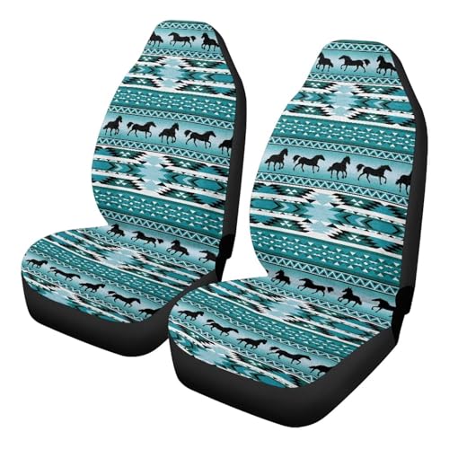 Couvre sièges auto aztèque bleu pour voyages en camion et SUV