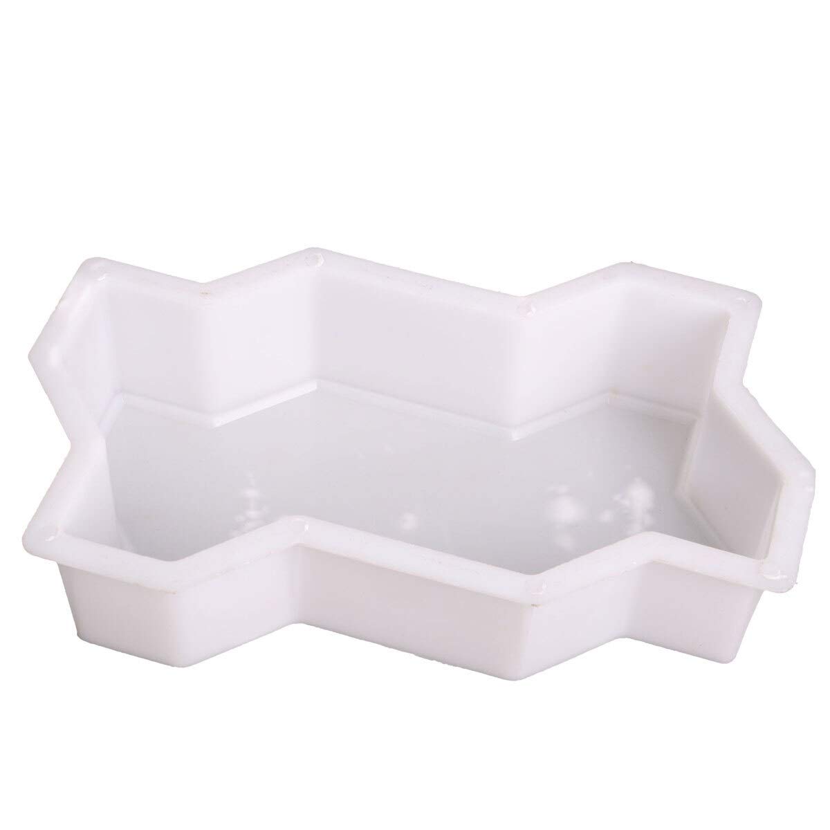 Moule Beton,Moule Pave Beton 2 pièces Mold chaussées de béton bricolage en plastique Chemin Maker Brique Ciment Pavage Mold La Stone Road Moisissures Pavage Outil de jardin Décoration