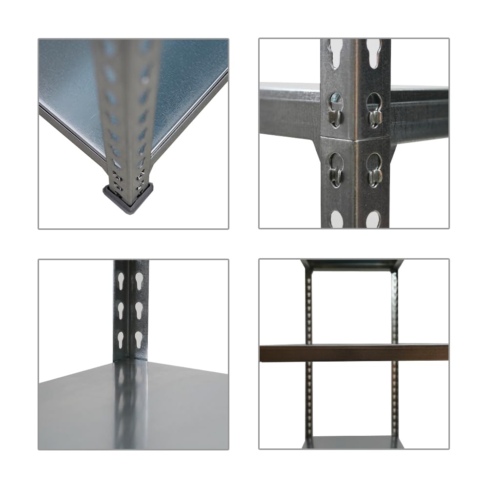 PROREGAL Schwerlastregal Big Metal Shark | HxBxT 200x110x40cm | Fachlast 200kg | Verzinkt | Regal Standregal Aufbewahrungsregal