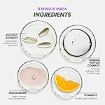 Wonderskin 8 Minute Mask, Hydrating and Anti Aging Face Mask Packed with Vitamin C and Niacinamide, Moisturizing Face Masks Pack of 8 - Image 4