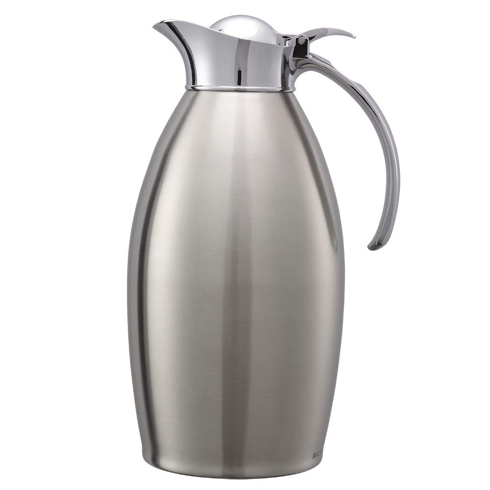 Carafe, 1.5 Liter Capacity, Brushed Finish, (Case of 6) by Service Ideas – 50.7 Ounces, 1.5 liters, Stainless Steel, Pack of 6, Model 981C15BS