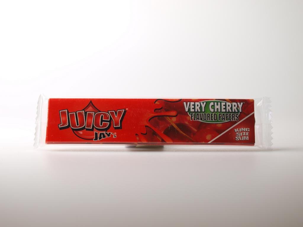 Juicy Jay's Very Cherry King Size Slim Flavoured Papers - 5 Booklets (32 Leaves Each)
