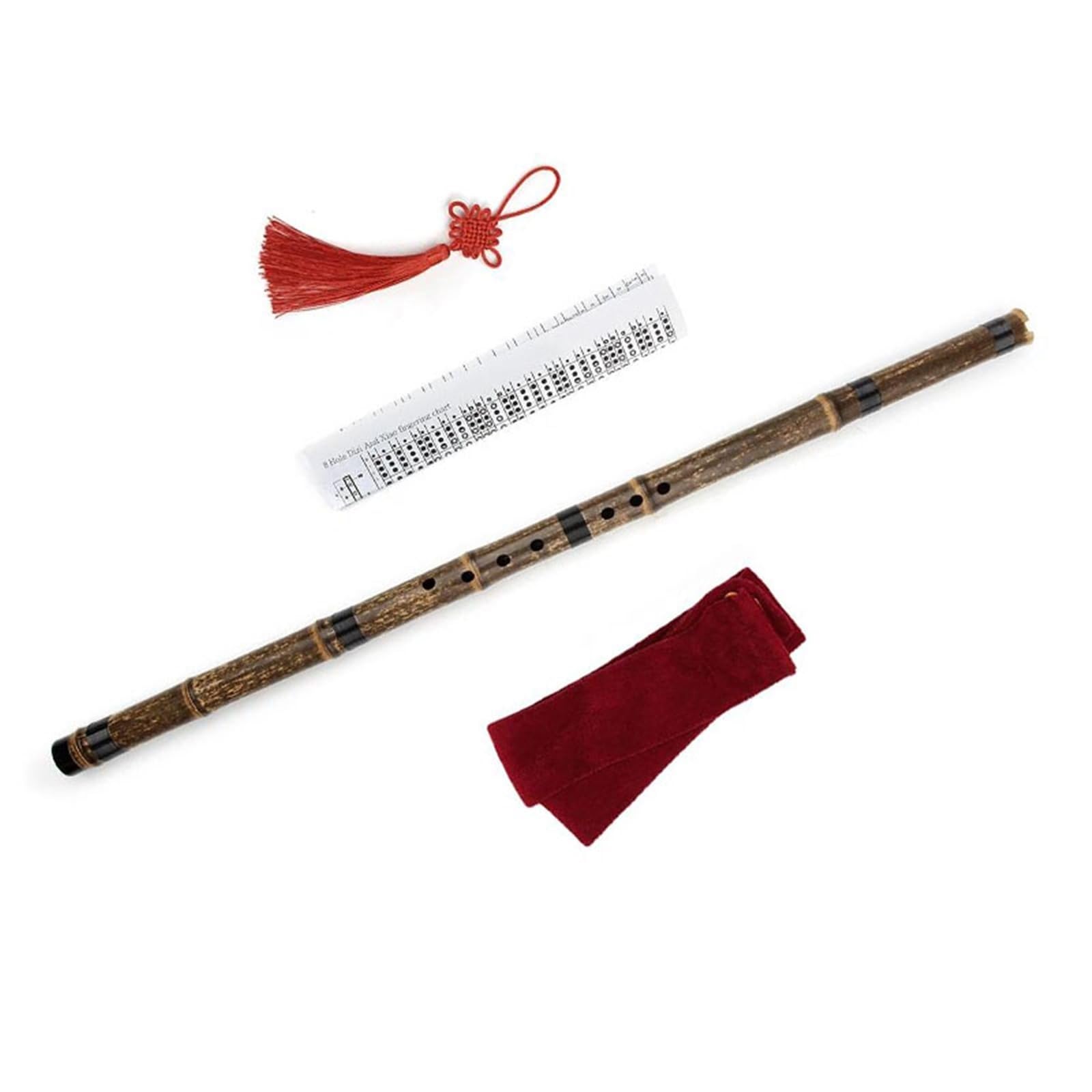 Flet bambusowy chiński G 8 otworów 75cm Instrument dęty drewniany Pionowy Początkujących Flet Bambusowy(G KEY XIAO)