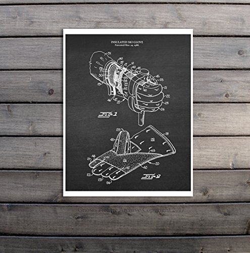Ski Decor For Home Set Of 6 Unframed Ski Patent Prints Patents_Ski_Chk6A #TOP6