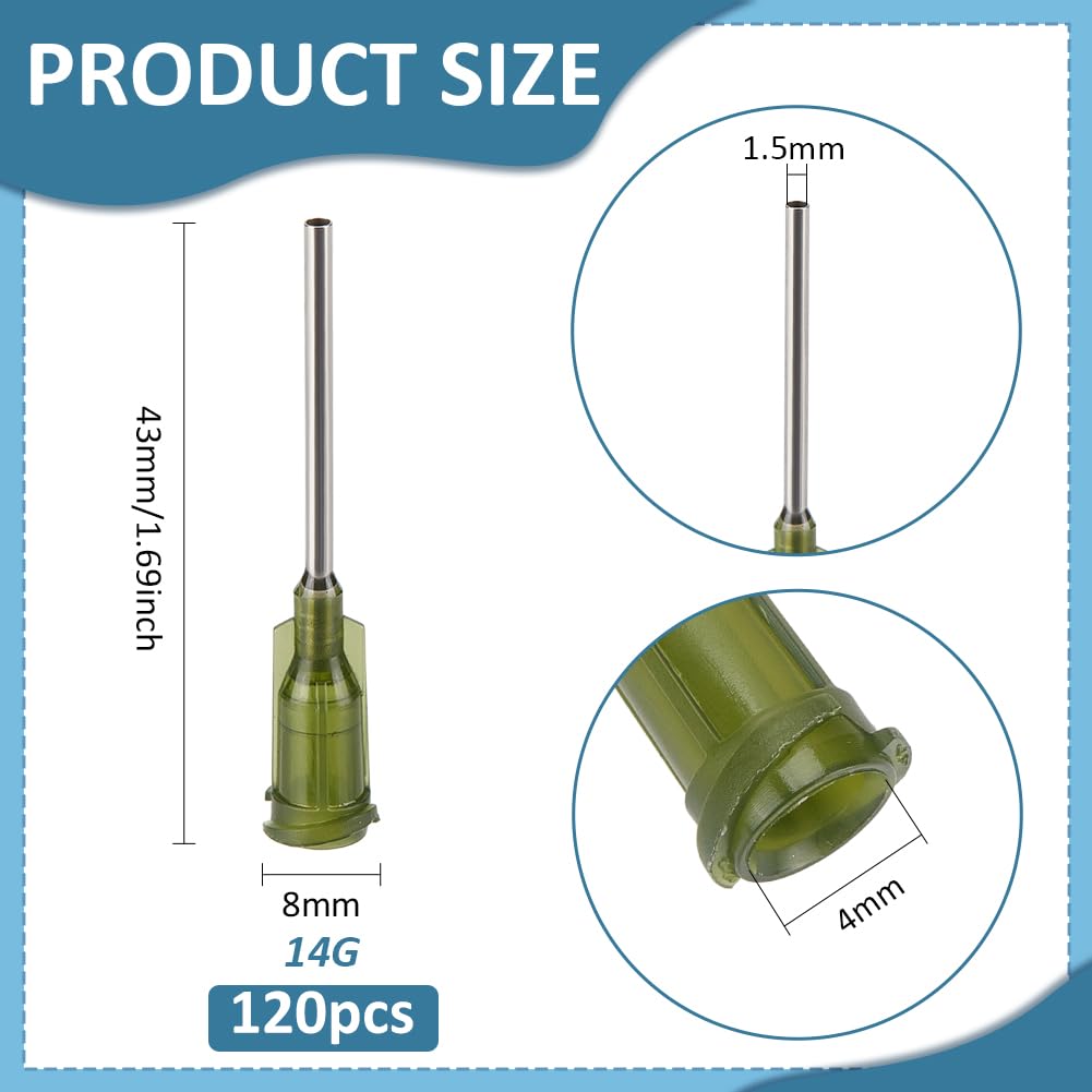 1 ml, 3 ml, 5 ml, 10 ml, 20 ml spuitkit met stompe naald met 14 g, 15 g, 16 g, 18 g, 20 g stompe naalden en spuitdop voor industrieel gebruik van ambachtelijke lijm